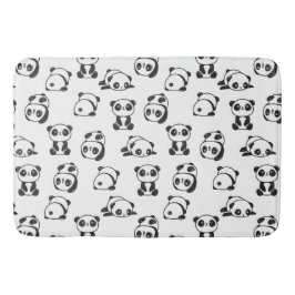 Alfombrilla De Baño Cute Pandas Pattern 