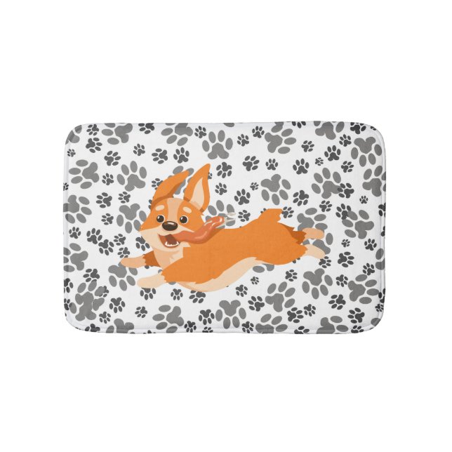 Alfombrilla De Baño Cute Pembroke Welsh Corgi (Anverso)