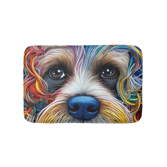 Alfombrilla De Baño Cute Pop Art Terrier (Anverso)