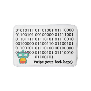 Alfombrilla De Baño Cute Robot Bath Mat