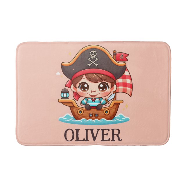Alfombrilla De Baño Cute Sailor Pirate Kid (Anverso)