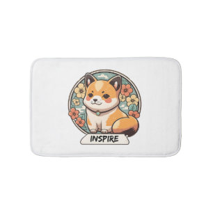 Alfombrilla De Baño Cute Shiba Inu Pup