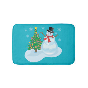 Alfombrilla De Baño Cute Snowman