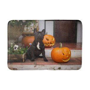 Alfombrilla De Baño Cutest Baby Animals   French Bulldog Halloween