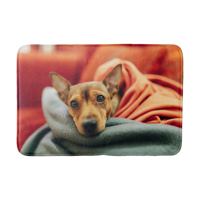 Alfombrilla De Baño Cutest Baby Animals | Miniature Pinscher (Anverso)