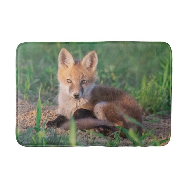 Alfombrilla De Baño Cutest Baby Animals | Red Fox Kit Relaxing (Anverso)