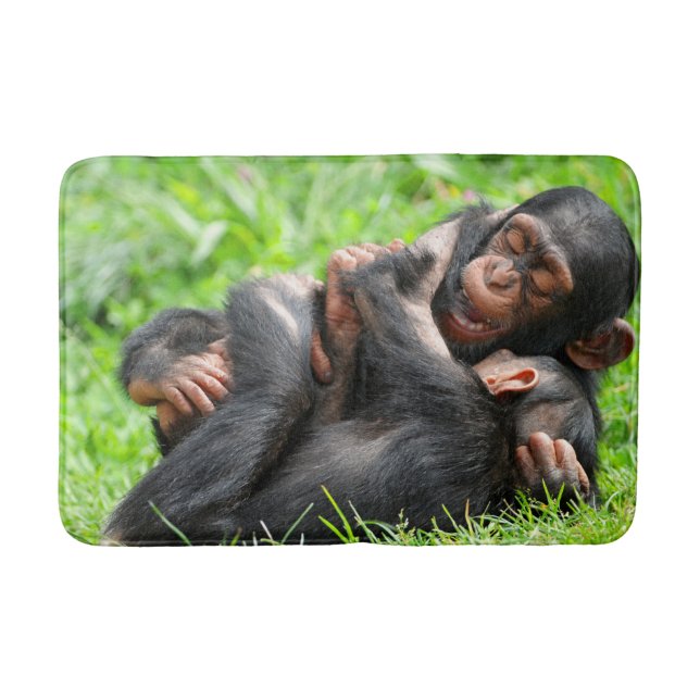 Alfombrilla De Baño Cutest Baby Animals | Two Young Chimpanzees (Anverso)