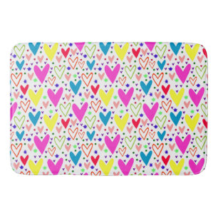 Alfombrilla De Baño Cuto colorido patrón de corazones Funda-Mate iPhon