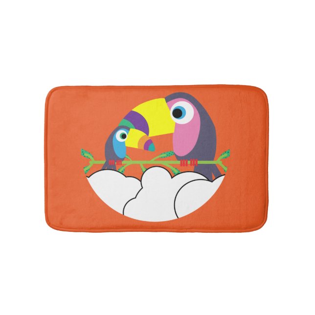 Alfombrilla De Baño Cuto Toucan | Amar a los turistas | Aves divertida (Anverso)