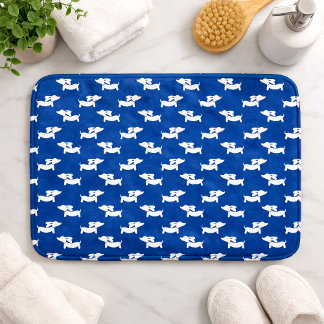 Alfombrilla De Baño Dachshund Bath Mat Blue Doxie Rug Mat de baño
