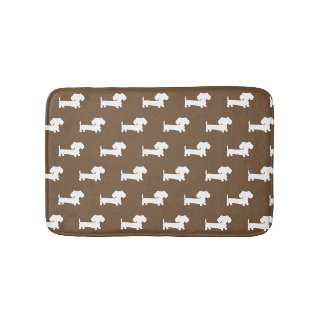 Alfombrilla De Baño Dachshund Bath Mat Brown Doxie Bathroom Rug (Anverso)