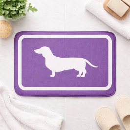 Alfombrilla De Baño Dachshund Bath Mat Purple Doxie Baño Rueda