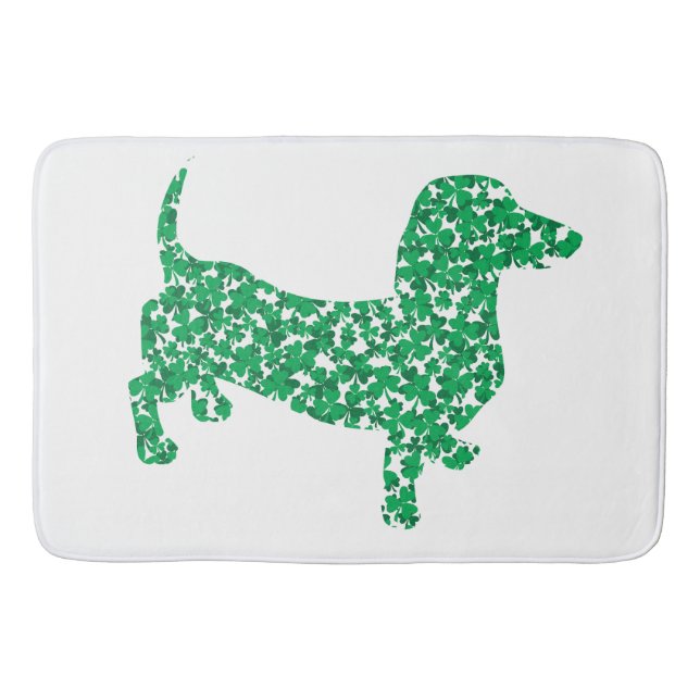 Alfombrilla De Baño Dachshund conformado por Shamrock (Anverso)