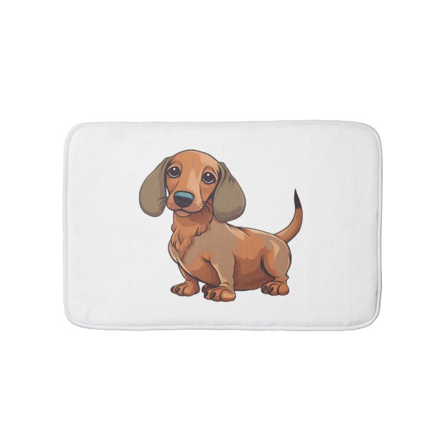 Alfombrilla De Baño Dachshund Dog Cute (Anverso)