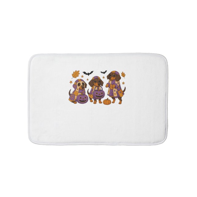 Alfombrilla De Baño Dachshund Dog Ghost Halloween (Anverso)