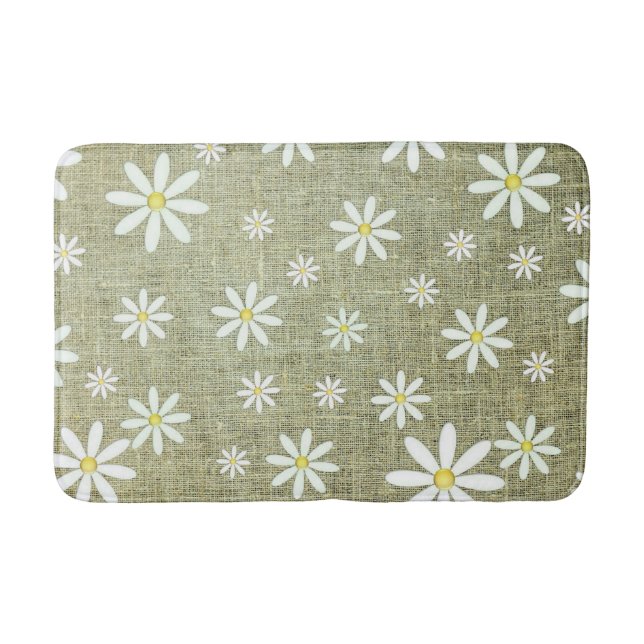 Alfombrilla De Baño Daisy Burlap (Anverso)
