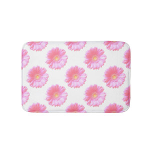 Alfombrilla De Baño Daisy gerbera rosa claro