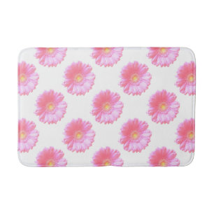 Alfombrilla De Baño Daisy gerbera rosa claro