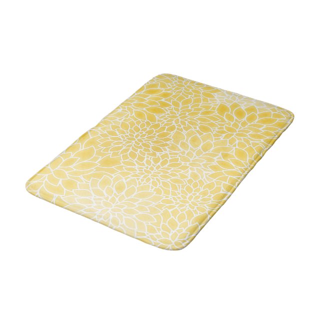 Alfombrilla De Baño Dalias amarillas pastel (Angular)