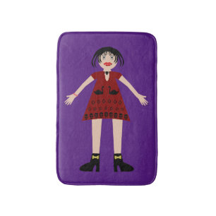 Alfombrilla De Baño Dama de vampiros gótica de Halloween