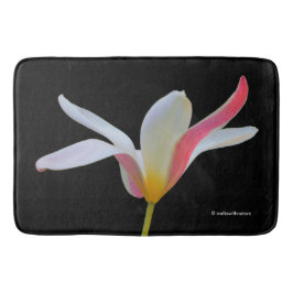 Alfombrilla De Baño Dama elegante Tulipán Flores Blancas Rosadas