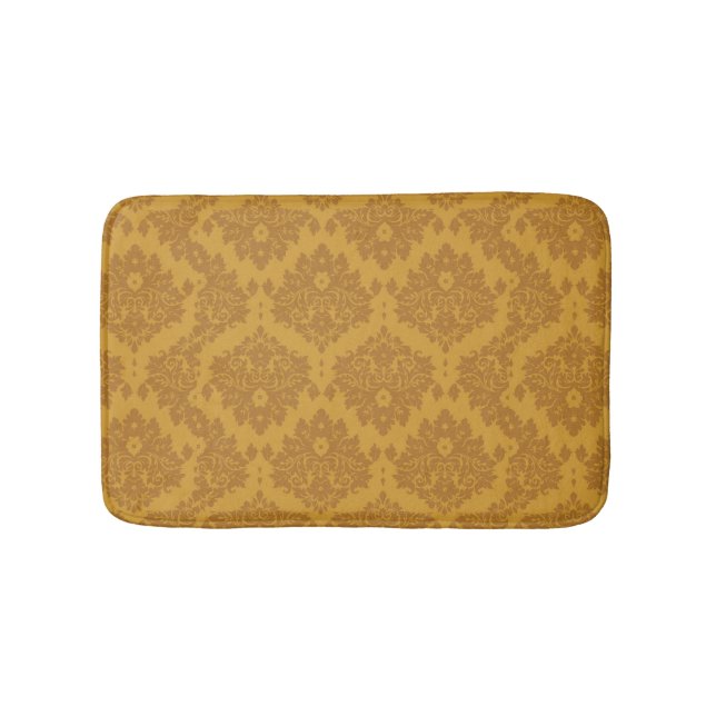 Alfombrilla De Baño Damasco de oro de lujo (Anverso)