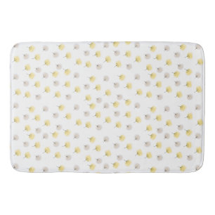 Alfombrilla De Baño Dandelias flotantes, acuarela
