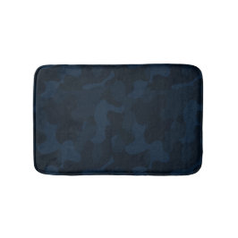 Alfombrilla De Baño Dark Blue Camo Abstract