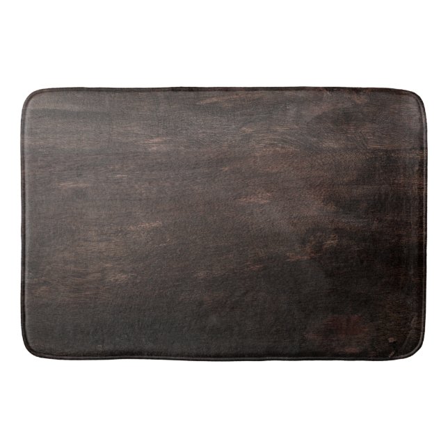 Alfombrilla De Baño Dark Brown Wood Bath Mat (Anverso)