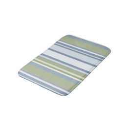 Alfombrilla De Baño Dark Pastel Blue and Spring Rain Stripes