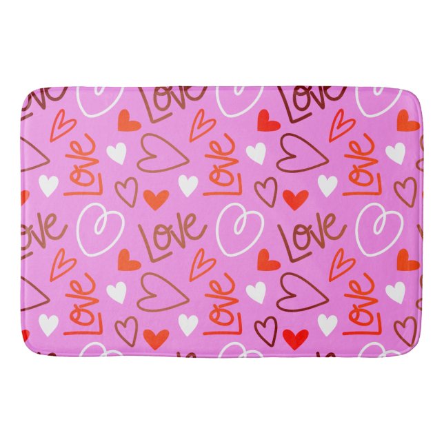 Alfombrilla de baño de amor garabateado (Anverso)