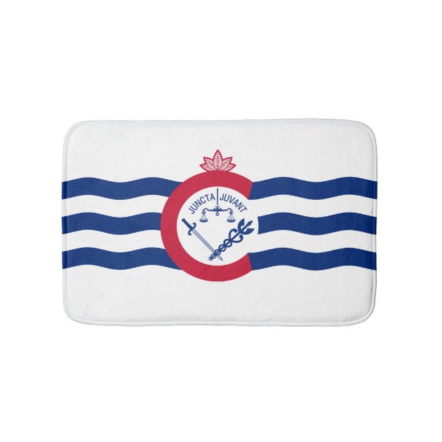 Alfombrilla de baño de la bandera de Cincinnati, O (Anverso)