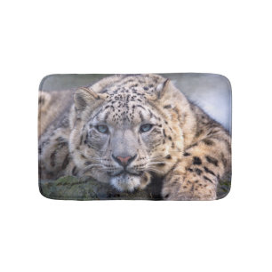 Alfombrilla de baño de leopardo de las nieves Vish