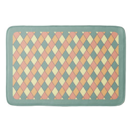 Alfombrilla De Baño Decoración de baño geométrica de Harlequín pastel