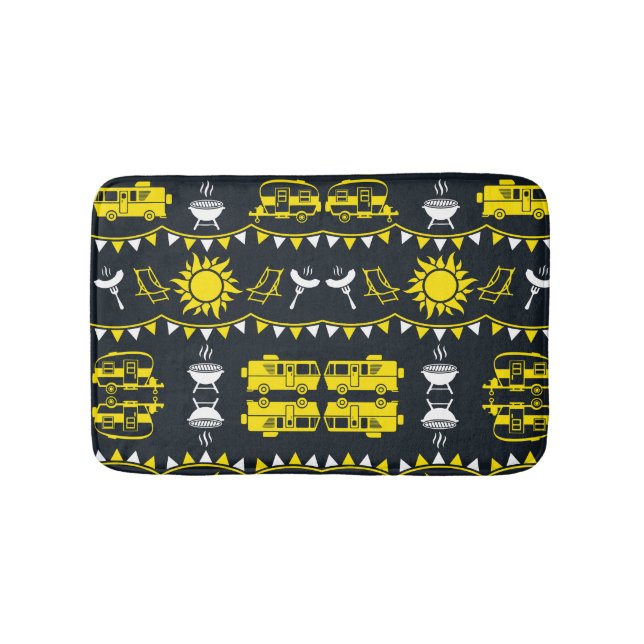 Alfombrilla De Baño Decoración de camping de caravana (Anverso)