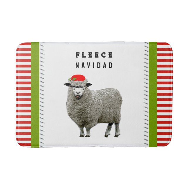 Alfombrilla De Baño Decoración divertida de Navidad (Anverso)