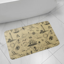 Alfombrilla De Baño Decoración marinera náutica vintage