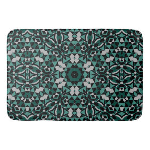 Alfombrilla De Baño Decorat gris verde negro ornamental inconsútil de