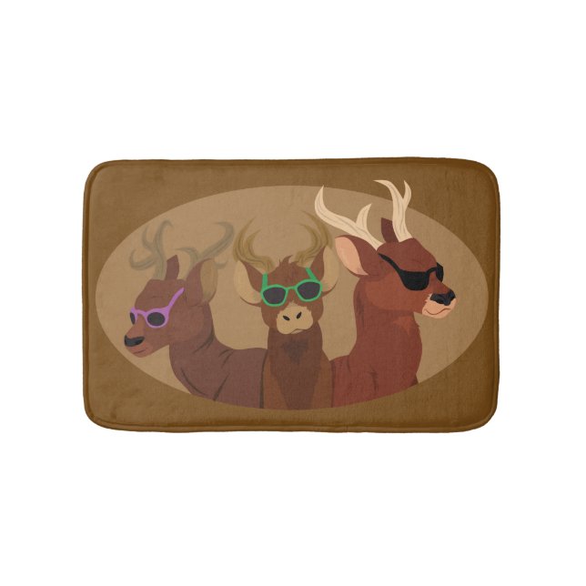 Alfombrilla De Baño Deer Con Gafas De Sol (Anverso)