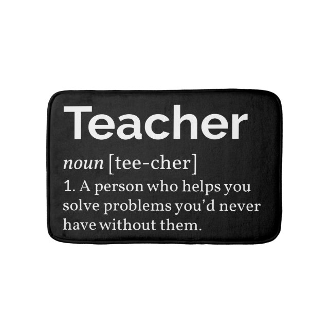 Alfombrilla De Baño Definición de profesor (Anverso)