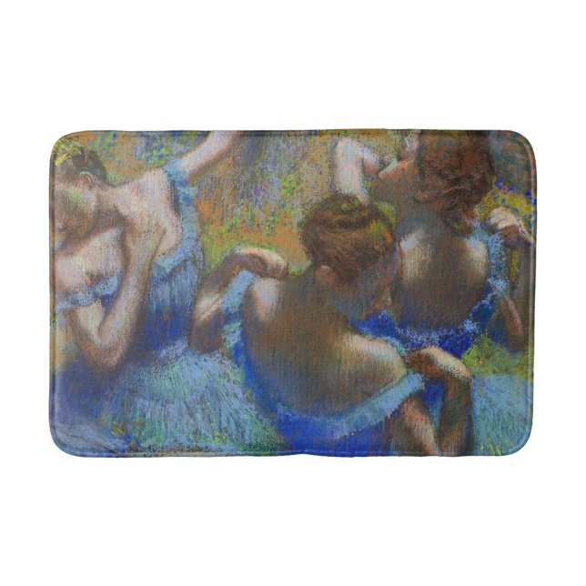 Alfombrilla De Baño Degas Blue Dancers Pastel Fine Art Masterpiece (Anverso)