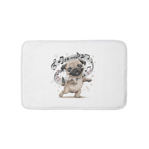 Alfombrilla De Baño Dejen que la música calme su alma bailando cerdo p