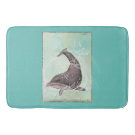 Alfombrilla De Baño Delfín aplastado en Guay en agua verde