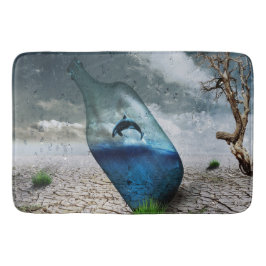 Alfombrilla De Baño Delfín En Una Botella