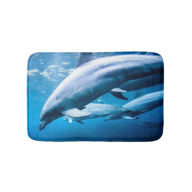 Alfombrilla De Baño Delfínes subacuáticos (Anverso)