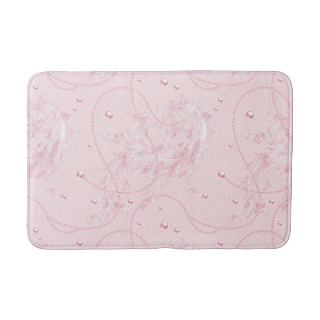 Alfombrilla De Baño Delicado Pastel Pink Pearl Luxury Bath Mat (Anverso)