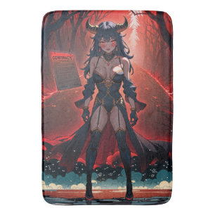 Alfombrilla De Baño Demonia con contacto en la encrucijada, Anime Demo