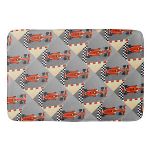 Alfombrilla De Baño Deportes de motor de coche de carreras rojo  