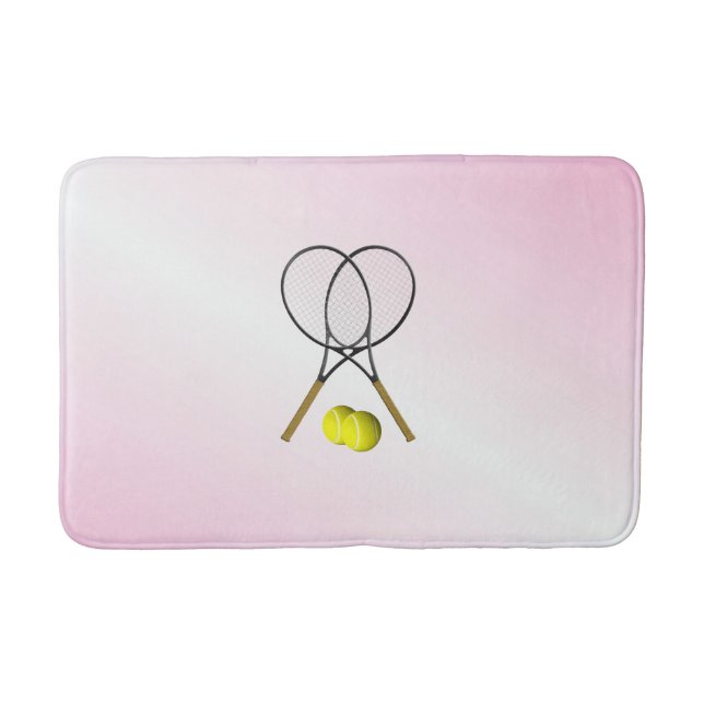 Alfombrilla De Baño Deportes de tenis rosado (Anverso)
