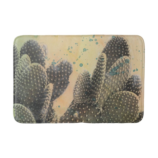 Alfombrilla De Baño Desert Cactus | Placa verde (Anverso)